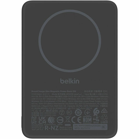 Belkin BoostCharge Slim Magnetic Power Bank 10K - BPD015fqBK