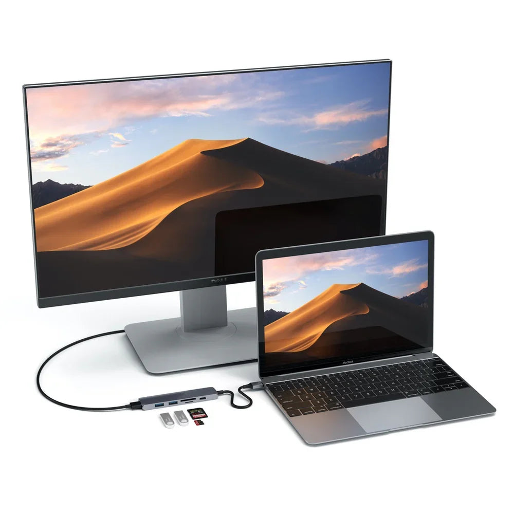 Satechi Slim USB-C MultiPort Adapter Version 2 - Space Grey ST-SCMA2M 879961007898